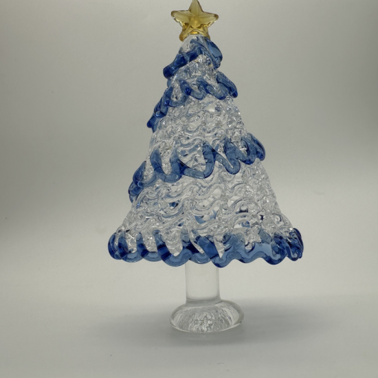Wire Wrap Base Christmas Tree Coloured Glaze Decoration