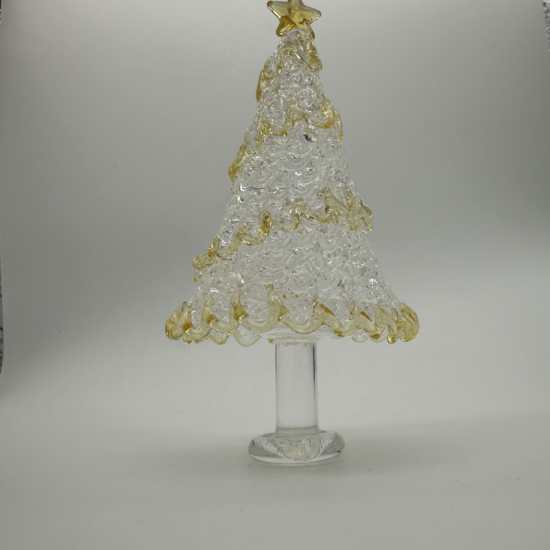 Large Gold Edge Christmas Tree Coloured Glaze Decoration Large Gold Edge Christmas Tree Coloured Glaze Decoration