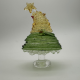 Two-Color Wire Wrapped Christmas Tree Coloured Glaze Decoration