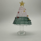 Two-Color Wire Wrapped Christmas Tree Coloured Glaze Decoration