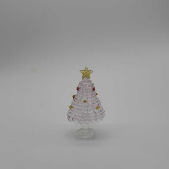 Two-Color Wire Wrapped Christmas Tree Coloured Glaze Decoration