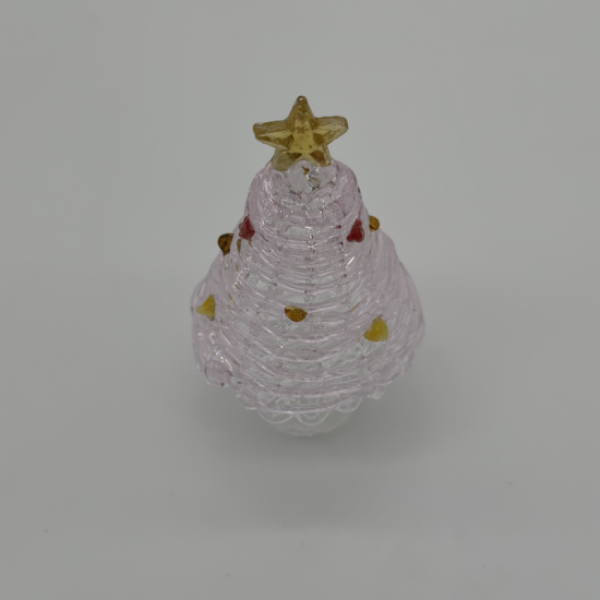 Two-Color Wire Wrapped Christmas Tree Coloured Glaze Decoration