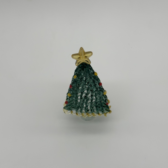 Brushed Triangle Tree Coloured Glaze Decoration