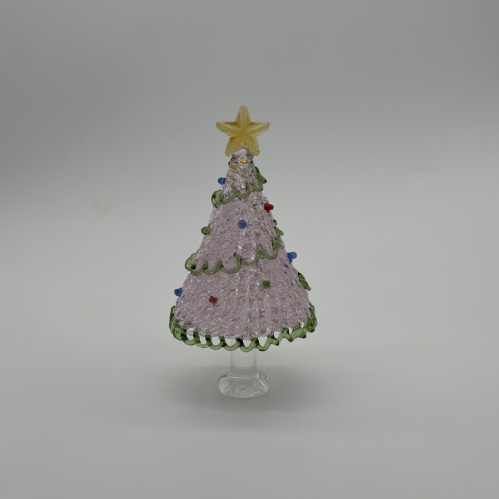 Pink And Green Brushed Tree Coloured Glaze Decoration Pink And Green Brushed Tree Coloured Glaze Decoration