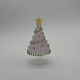 Pink And Green Brushed Tree Coloured Glaze Decoration Pink And Green Brushed Tree Coloured Glaze Decoration