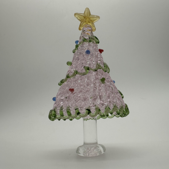 Pink And Green Brushed Tree Coloured Glaze Decoration Pink And Green Brushed Tree Coloured Glaze Decoration