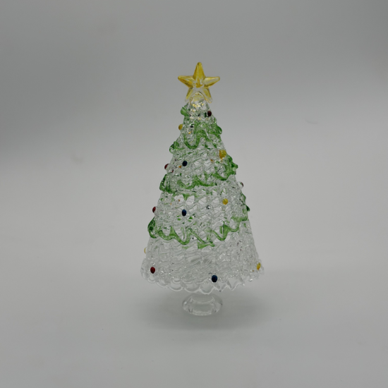 Painted Christmas Tree Coloured Glaze Decoration Painted Christmas Tree Coloured Glaze Decoration