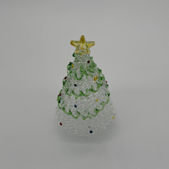 Painted Christmas Tree Coloured Glaze Decoration Painted Christmas Tree Coloured Glaze Decoration