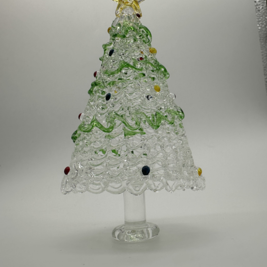 Painted Christmas Tree Coloured Glaze Decoration Painted Christmas Tree Coloured Glaze Decoration