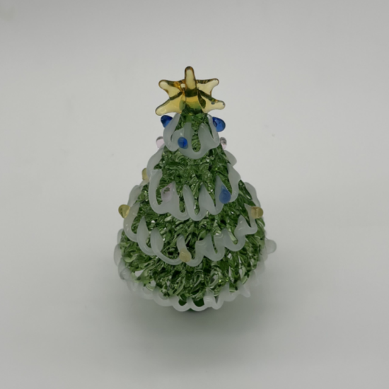 White Edged Cedar Solid Tree Coloured Glaze Decoration White Edged Cedar Solid Tree Coloured Glaze Decoration