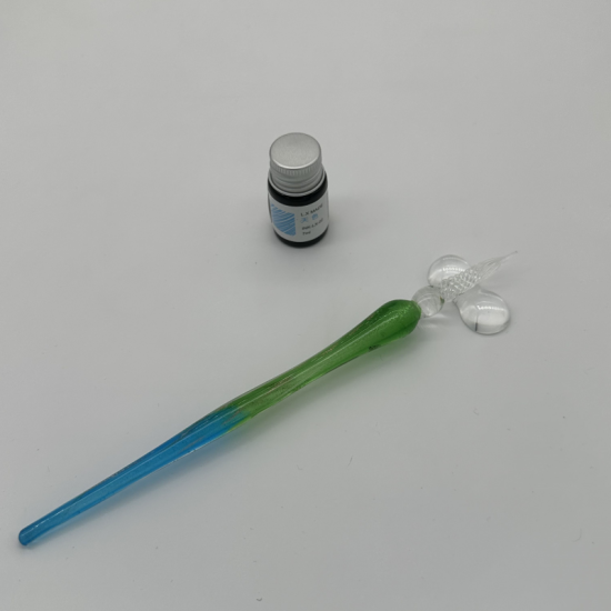 Green Glass Pen Coloured Glaze Decoration Green Glass Pen Coloured Glaze Decoration
