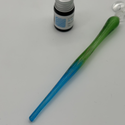 Green Glass Pen Coloured Glaze Decoration