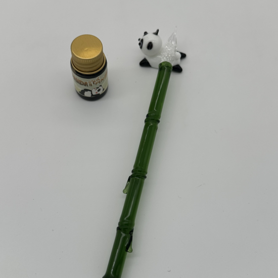 Green Bamboo Glass Pen Coloured Glaze Decoration Green Bamboo Glass Pen Coloured Glaze Decoration