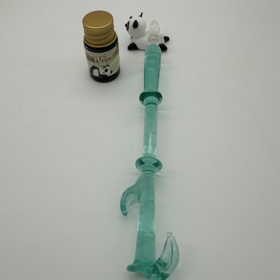 Blue Bamboo Glass Pen Coloured Glaze Decoration Blue Bamboo Glass Pen Coloured Glaze Decoration