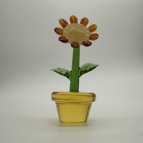 Large Flower Pot Coloured Glaze Decoration