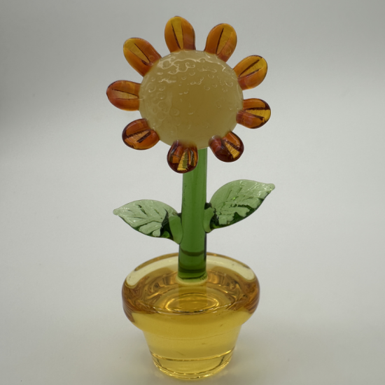 Large Flower Pot Coloured Glaze Decoration