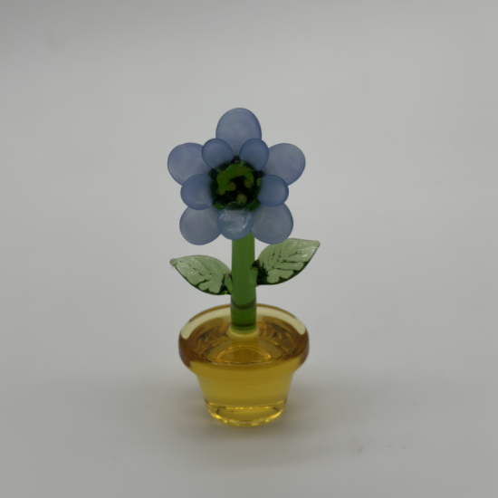 Large Flower Pot Coloured Glaze Decoration