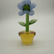 Large Flower Pot Coloured Glaze Decoration