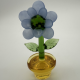 Large Flower Pot Coloured Glaze Decoration