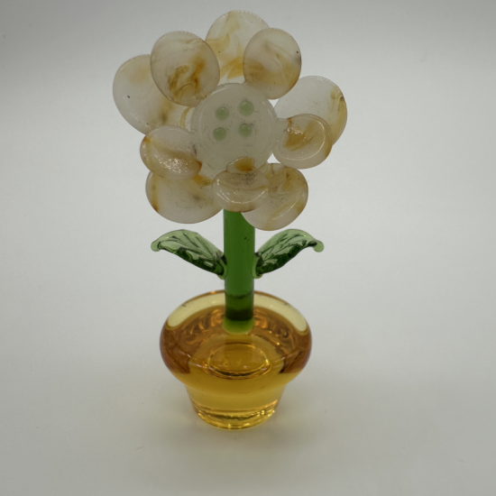 Large Flower Pot Coloured Glaze Decoration