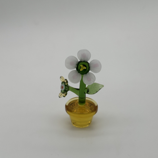Large Flower Pot Coloured Glaze Decoration